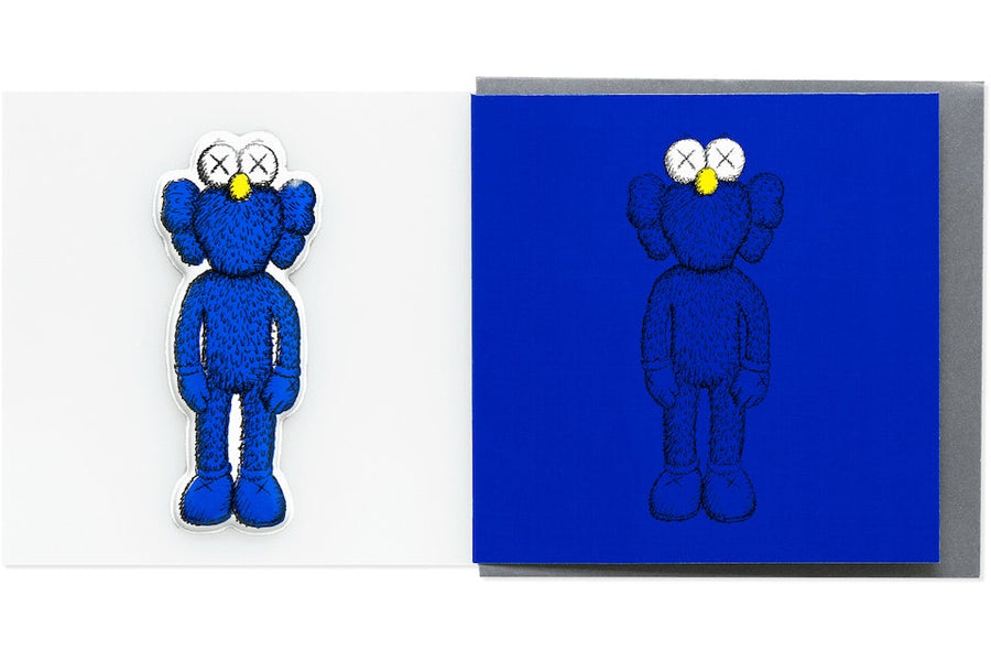 KAWS BFF Greeting Card + Puffy Sticker Blue