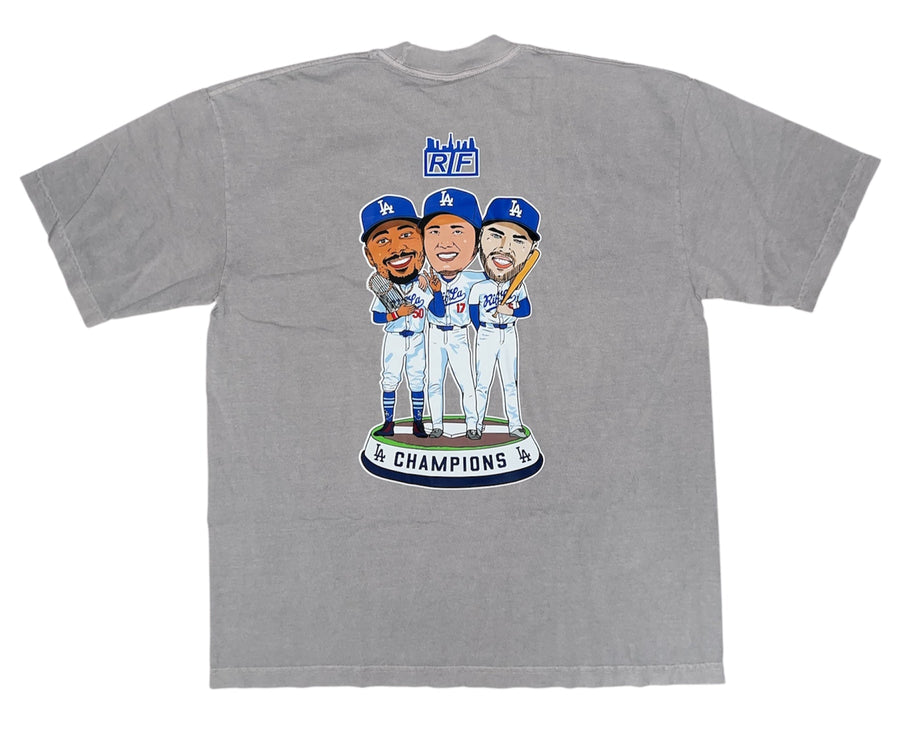 RIF LA '2025 CHAMPS' Bobble Head Tee Grey