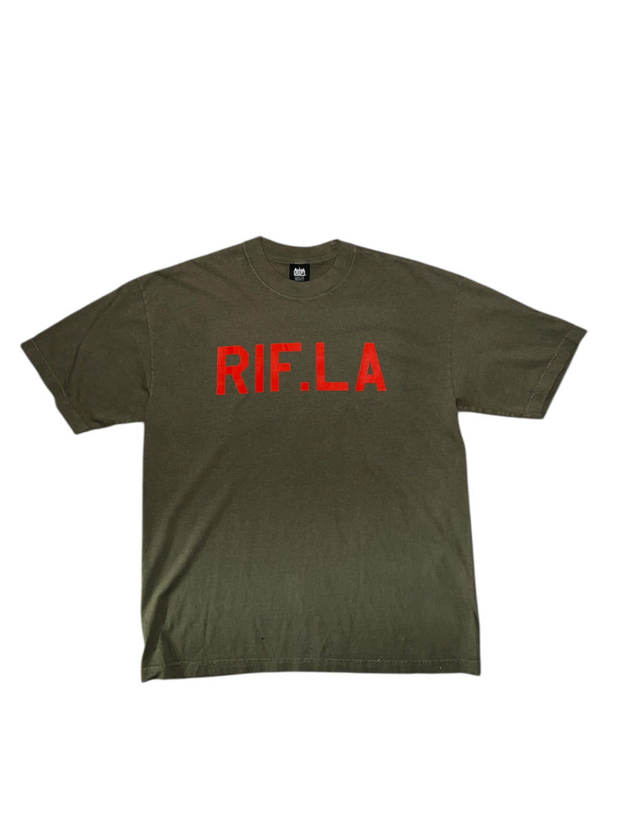 RIF Classic Logo Tee Olive/Safety Orange