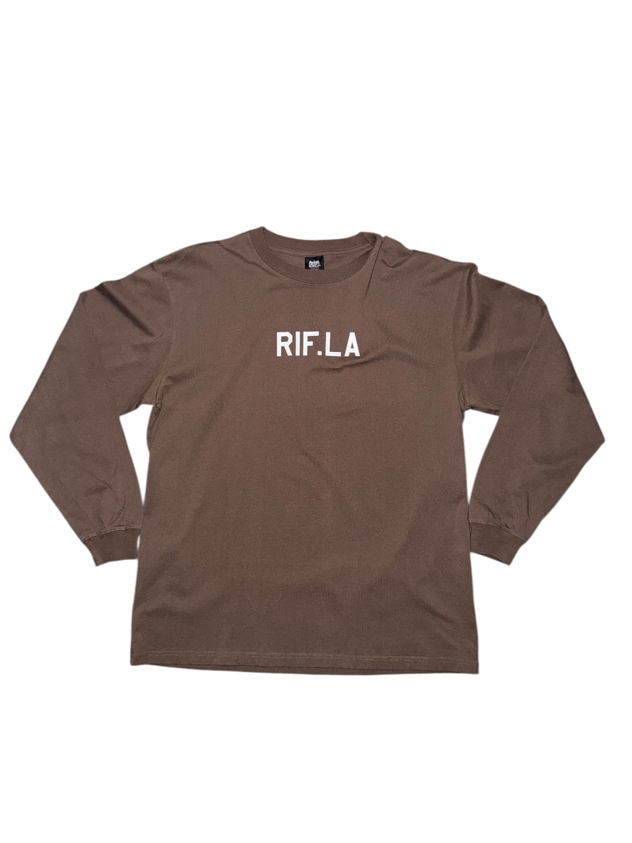 RIF Small Logo Longsleeve Tee Brown