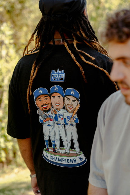 RIF LA '2025 CHAMPS' Bobble Head Tee Grey