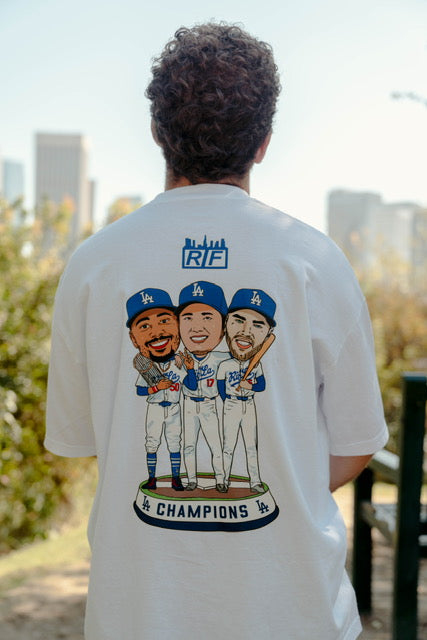 RIF LA '2025 CHAMPS' Bobble Head Tee White