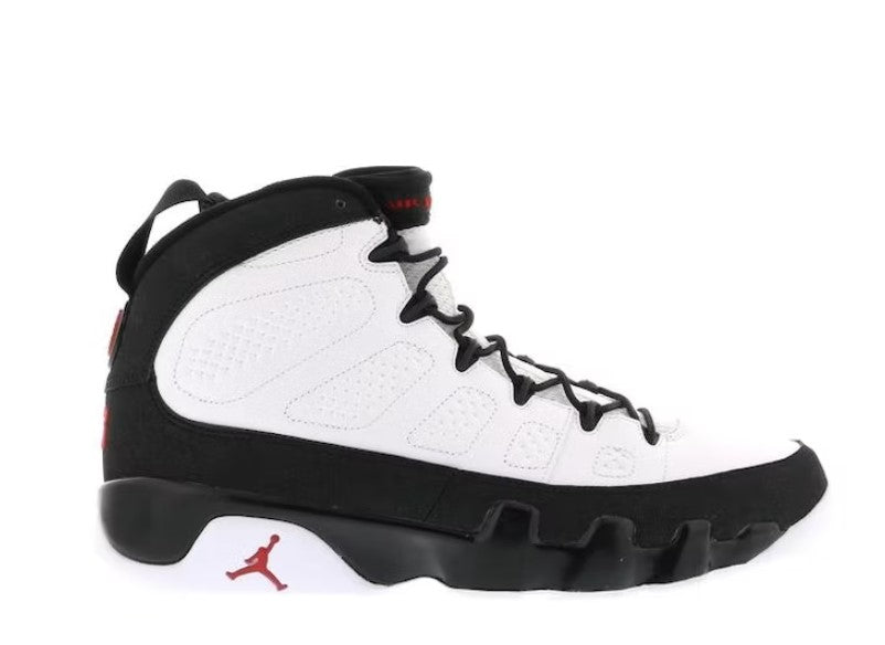 Jordan 9 Retro White Black Red (2010) (WORN)