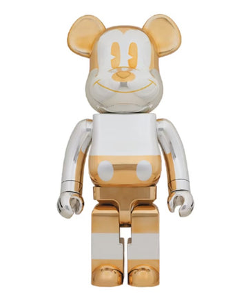 Bearbrick x Sorayama Future Mickey 1000% Silver/Gold