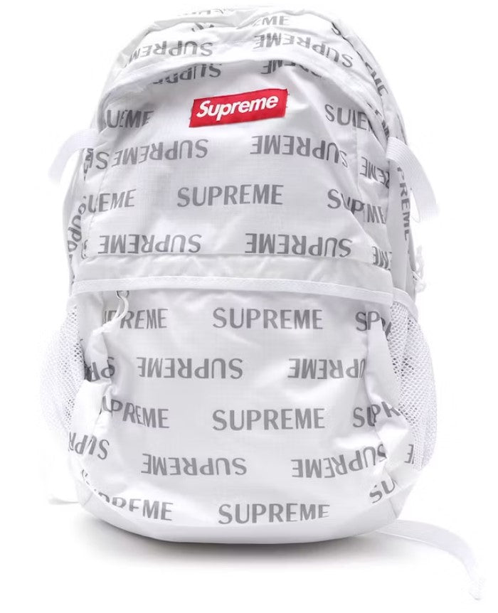 Supreme 3M Reflective Repeat Backpack White