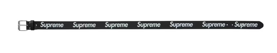 Supreme Repeat Leather Belt (SS22) Black