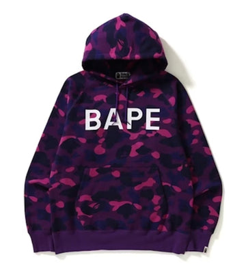 BAPE Color Camo Pullover Hoodie Purple