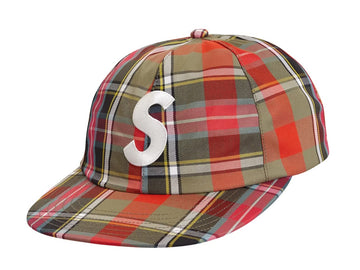 Supreme Gore Tex S logo 6 panel Olive Plaid