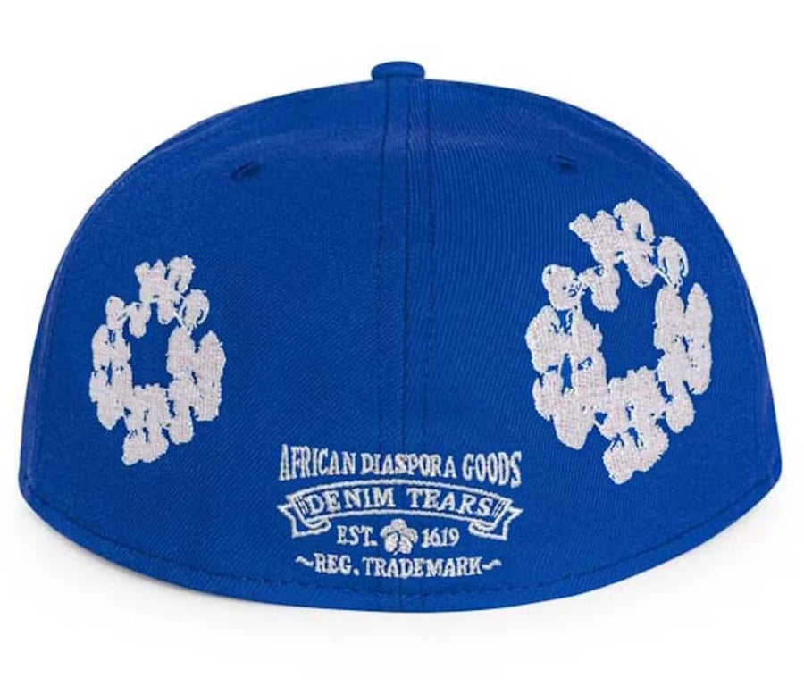 Denim Tears New Era Cotton Wreath 59/50 Cap Royal Blue