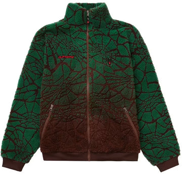 Supreme Spyder Web Polar Fleece Jacket Brown