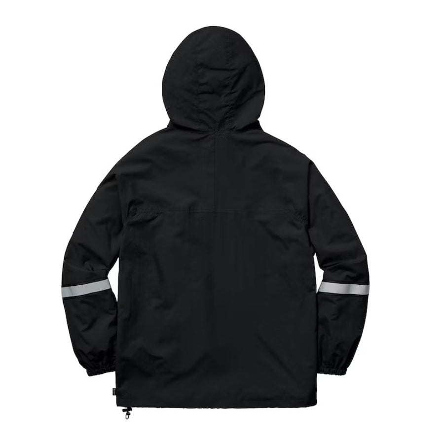 Supreme Reflective Taping Hooded Pullover Black