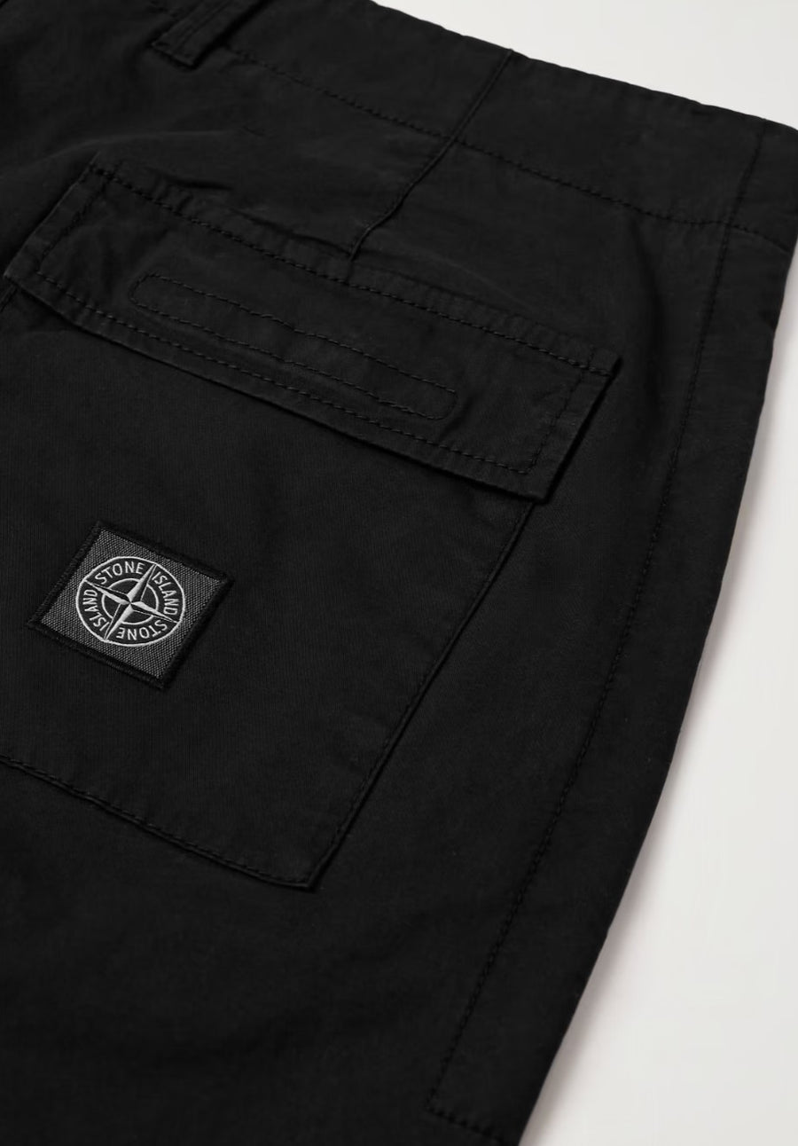 STONE ISLAND Straight-Leg Cotton Trousers (WORN)
