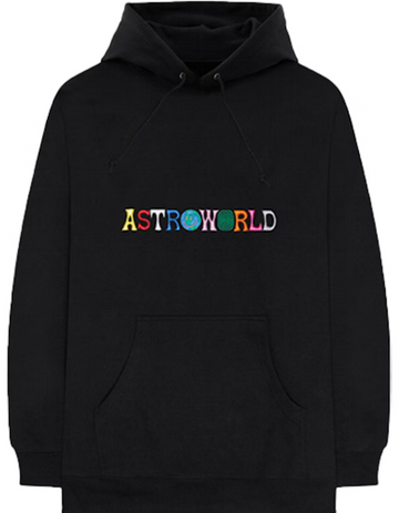 Travis Scott Astroworld Logo Hoodie Black (WORN)