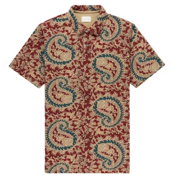 Aime Leon Dore Paisley Pique Polo Burgundy (WORN)
