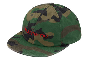 Supreme Compact Logo 6-Panel Woodland Camo (WORN)