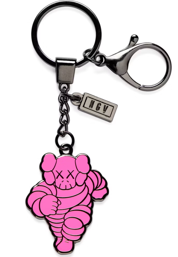 KAWS Chum Keyring Pink
