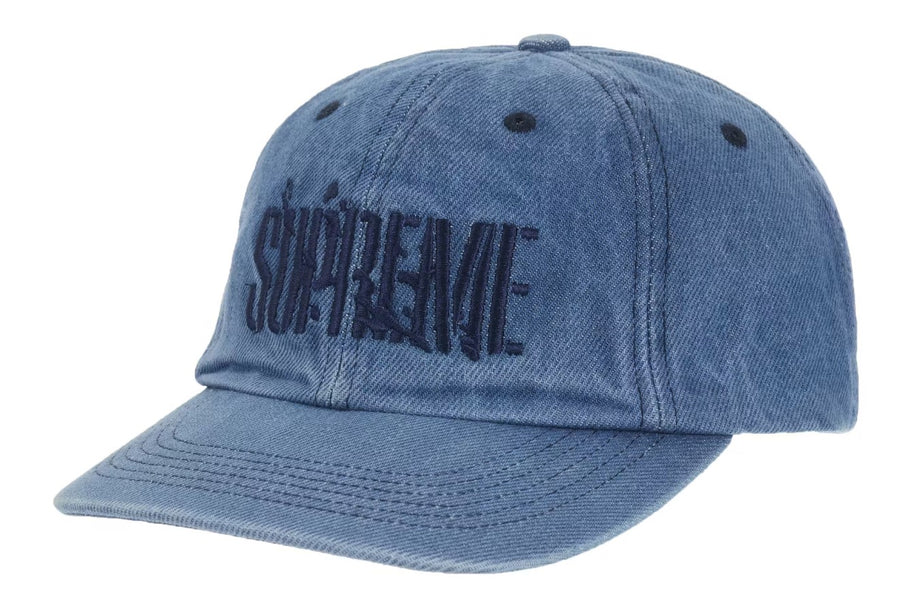 Supreme Splatter 6-Panel Blue Denim