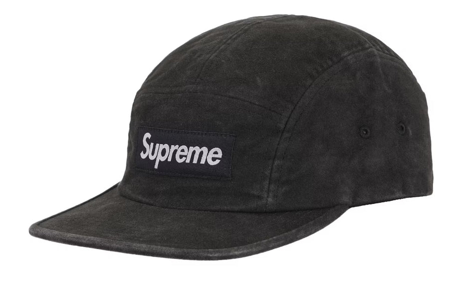 Supreme 2-Tone Moleskin Camp Cap Black