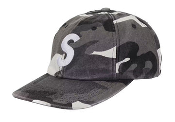 Supreme Pigment Coated Canvas S Logo 6-Panel Snow Camo