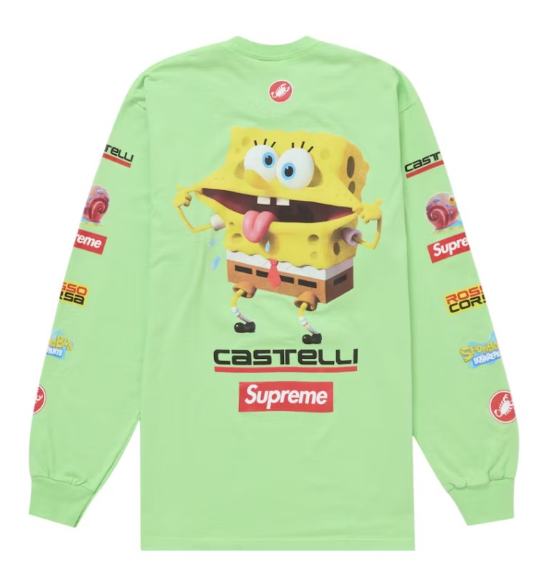 Supreme SpongeBob/Castelli Racing L/S Tee Green