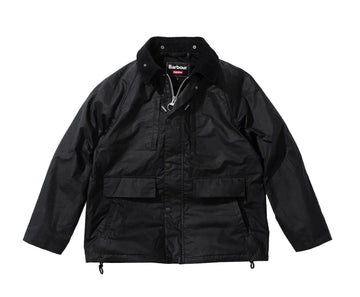 Supreme Barbour Lightweight Waxed Cotton Field Jacket Black