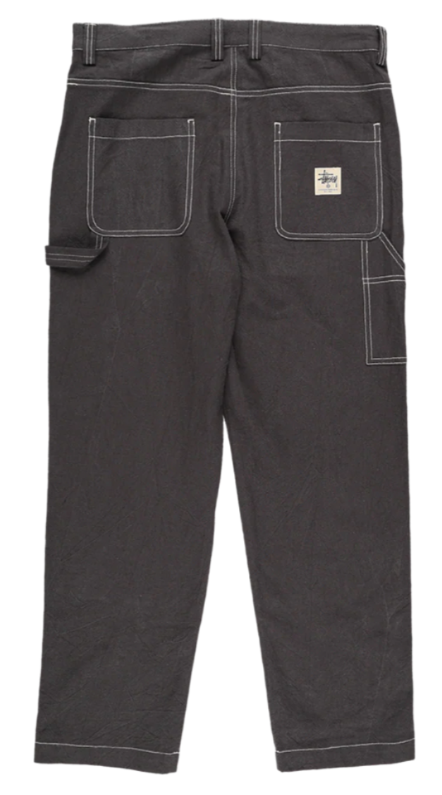Stussy Solid Linen Work Pant Charcoal (WORN)