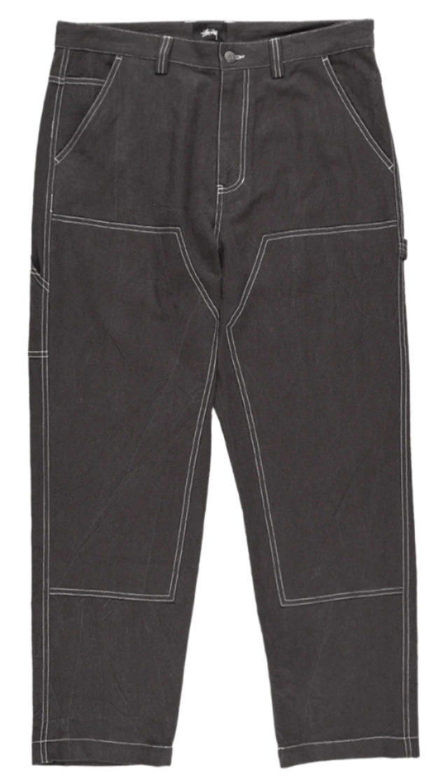 Stussy Solid Linen Work Pant Charcoal (WORN)