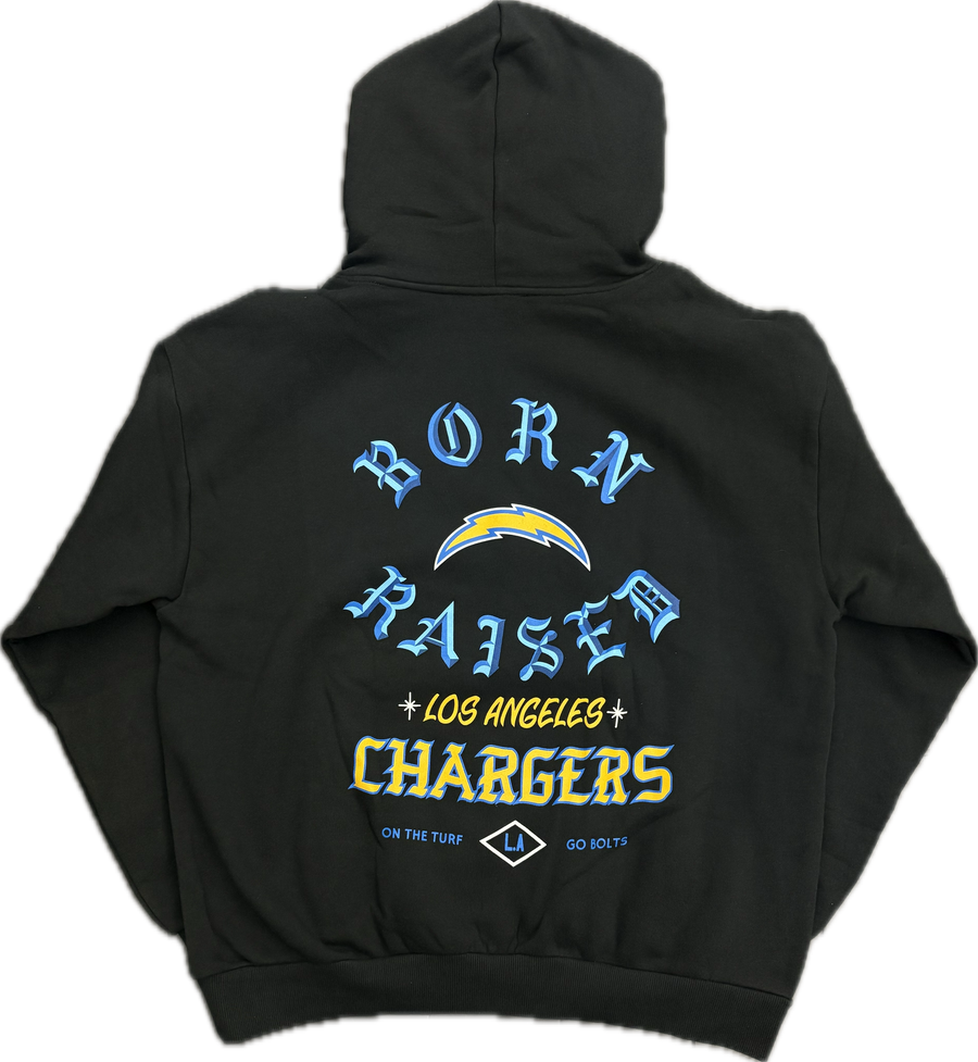 Born X Raised Los Angeles Chargers Hoodie Black