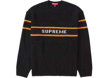 Supreme Chest Stripe Sweater (FW23) Black