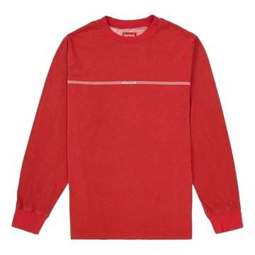 Supreme Printed Stripe L/S Top Red