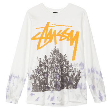 Stussy Beach Mob Tie Dye L/S Tee Cream (WORN)
