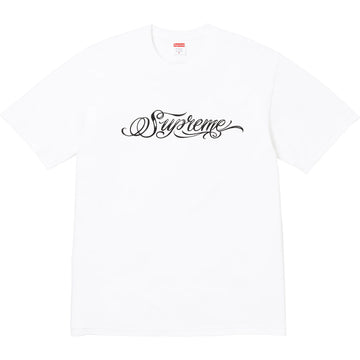 Script Tee White