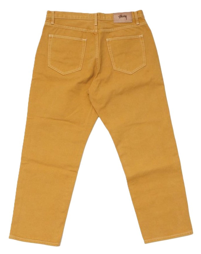 Stussy Overdyed Big 'Ol Jeans Lemon  (WORN)