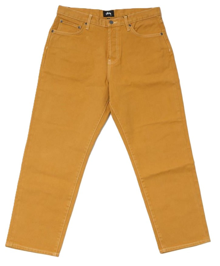 Stussy Overdyed Big 'Ol Jeans Lemon  (WORN)