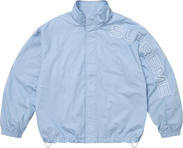 Supreme Spellout Embroidered Track Jacket Light Blue
