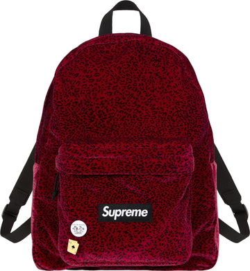 Supreme Velvet Backpack Red