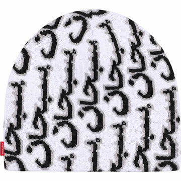 Supreme Arabic Jacquard Beanie White