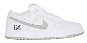 Nike SB Dunk Low Supreme 94 White Metallic Silver