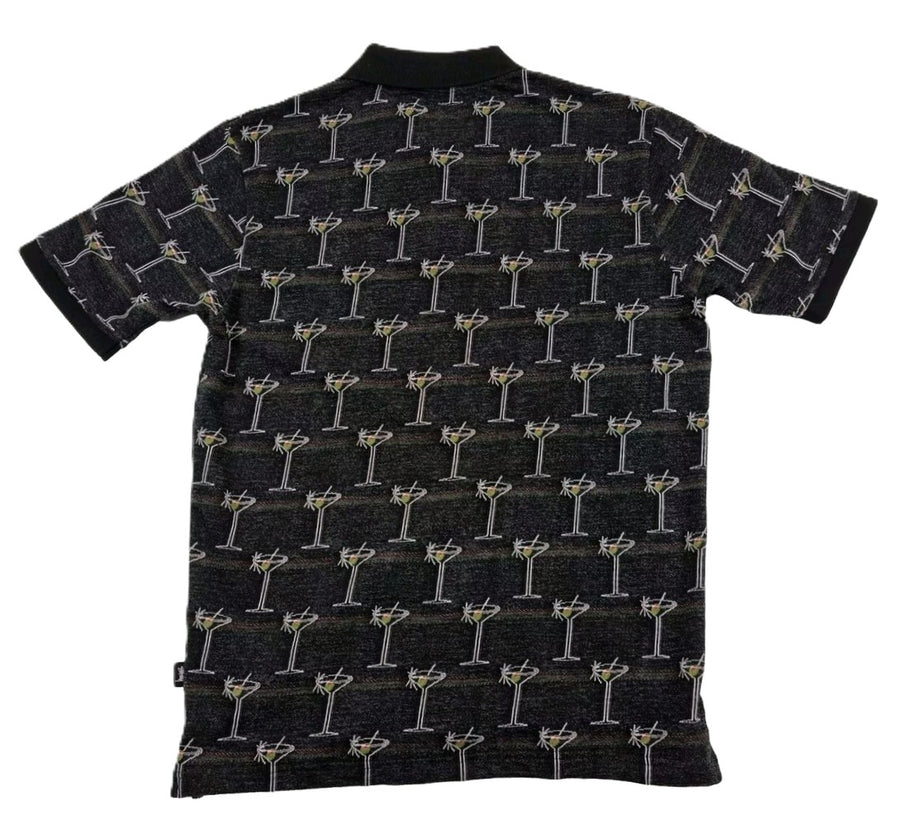 Stussy Martini Jacquard Polo Black (WORN)