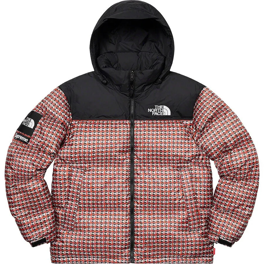 Supreme x The North Face Studded Nuptse Jacket Red (WORN)