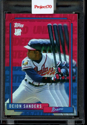 Topps Project 70 Card #379 Deion Sanders 1992 UNDEFEATED Rainbow Foil /70 2021