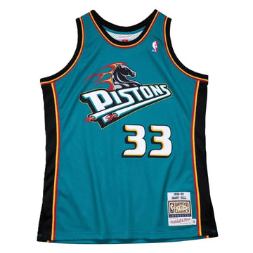 Mitchell & Ness Detroit Pistons Grant Hill '98-'99 Road Authentic Jersey Teal