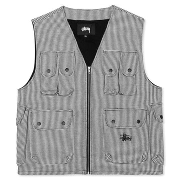 Stussy Houndstooth Work Vest Black