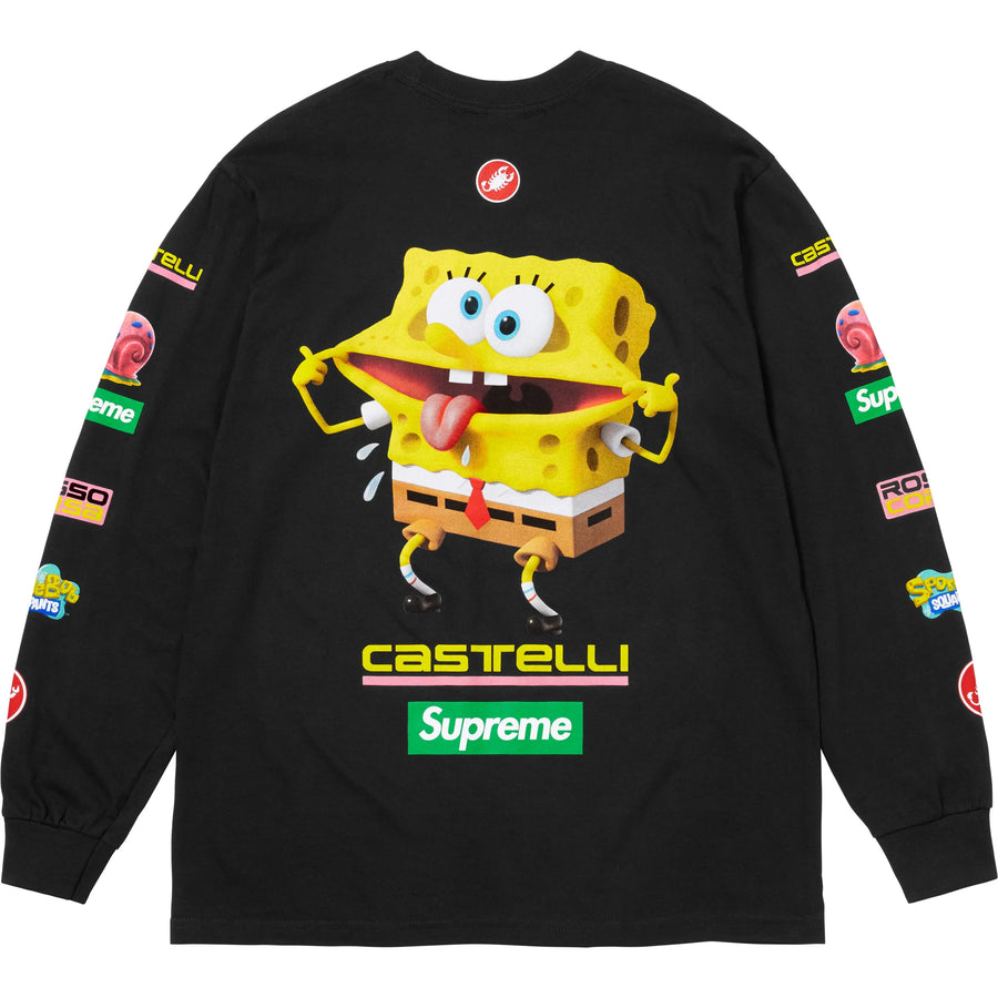 Supreme SpongeBob SquarePants/Castelli Racing L/S Tee Black
