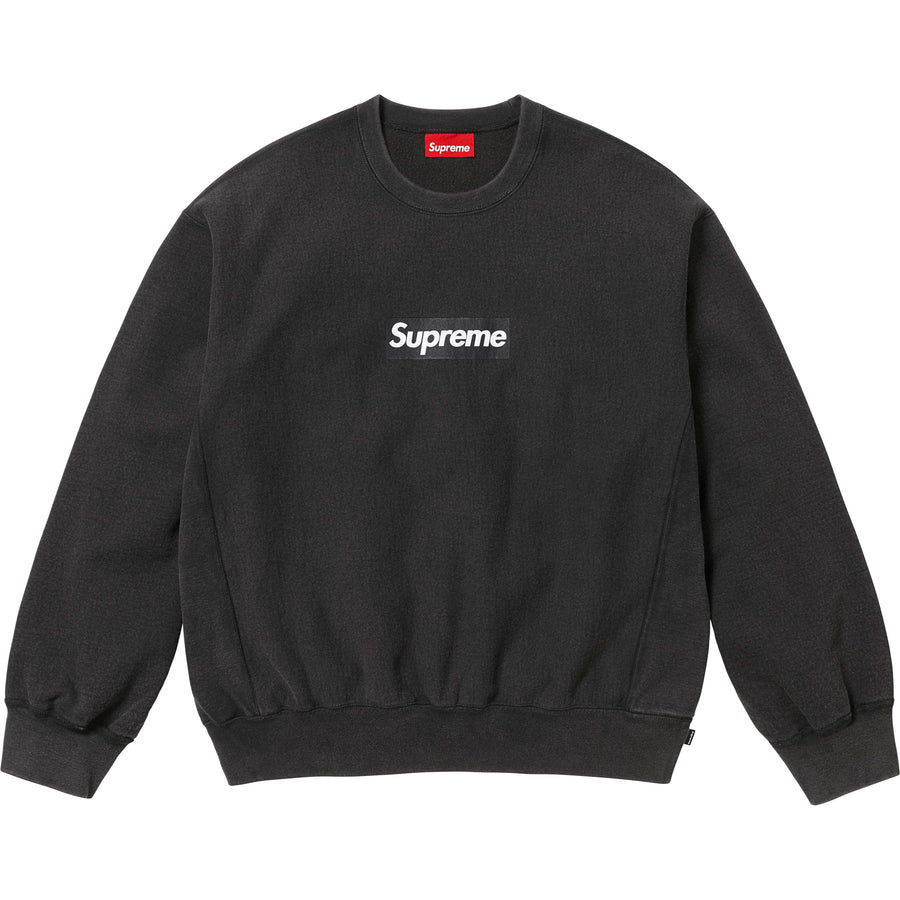 Supreme Washed Box Logo Crewneck Black (WORN)