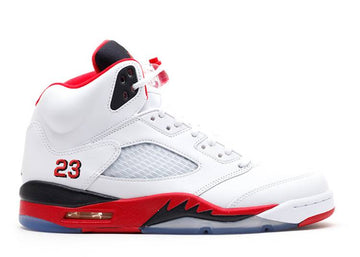 Jordan 5 Retro Fire Red Black Tongue (2013) (Yellow due to age)