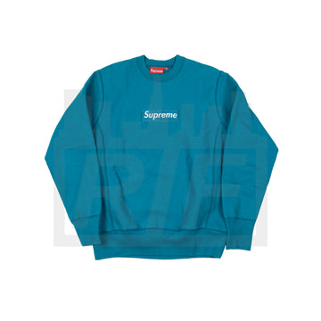 Supreme Box Logo Crewneck Teal (WORN)