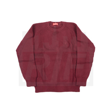 Supreme Rib Crewneck Sweater (F/W14) Burgundy