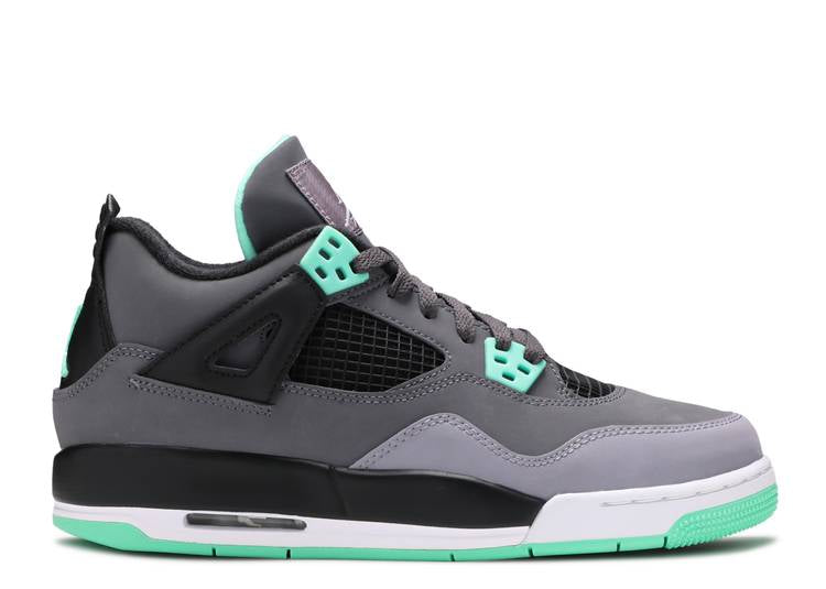 Jordan 4 Retro Green Glow (GS) (WORN)