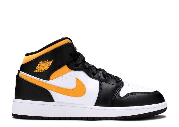 Jordan 1 Mid White Pollen Black (GS)